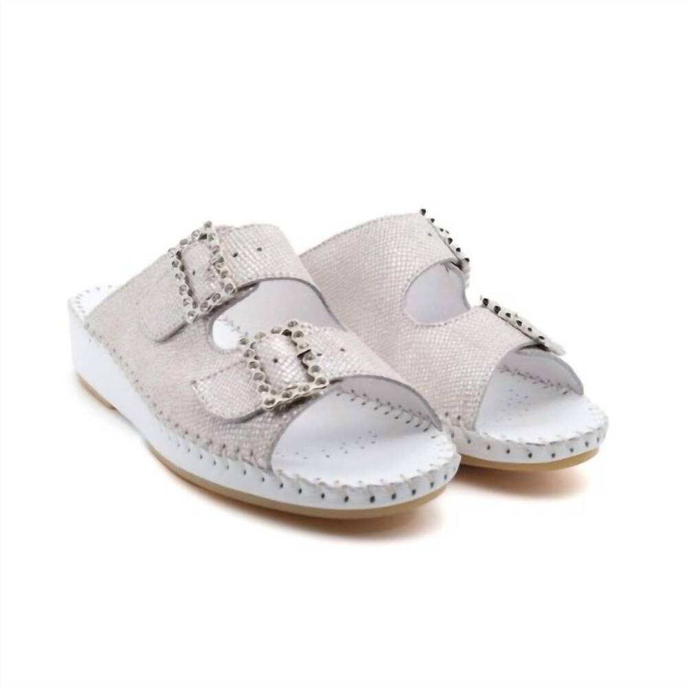 NEW LAPLUME women's jen slide in silver